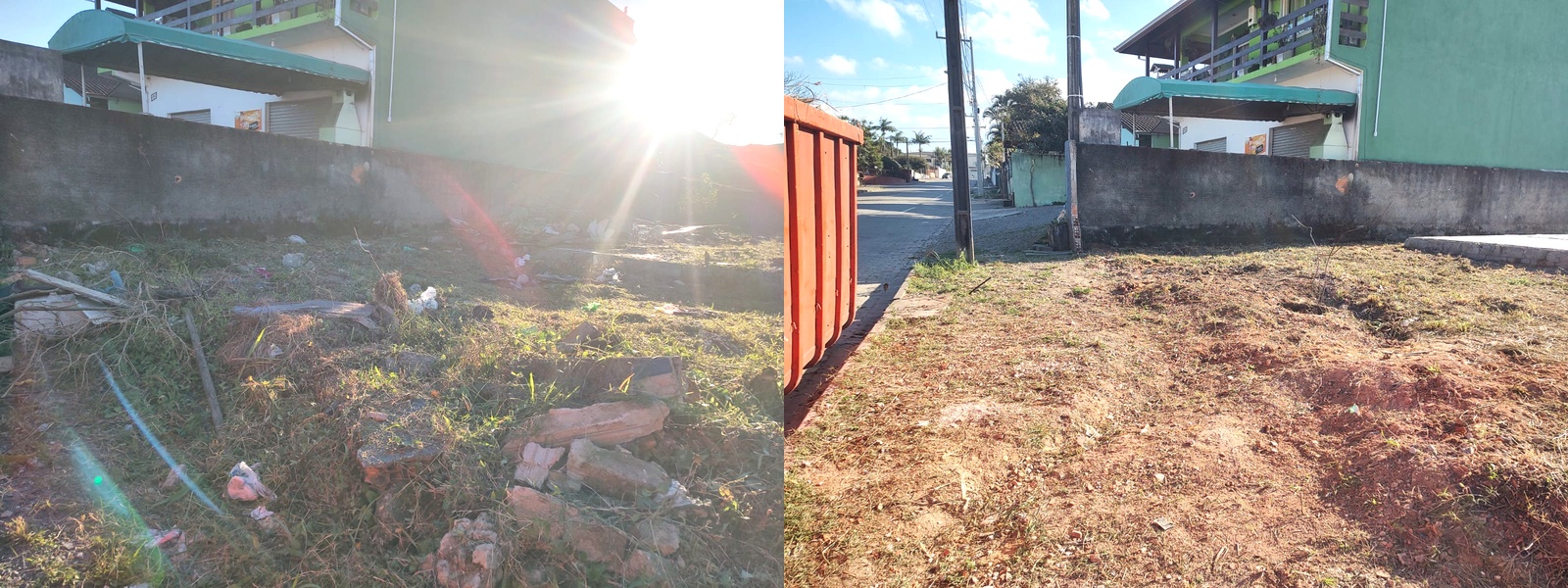 Terreno Limpeza de entulhos